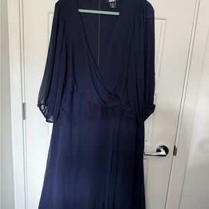 DKNY Deep Blue Midi Dress